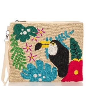 Beaded Toucan Clutch Bag